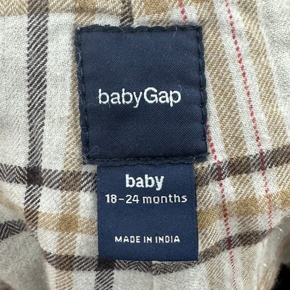 Baby Gap Overalls 18-24 Months Brown Corduroy Warm Cozy Spring Easter Church - Picture 3 of 5